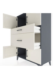 Hyperion Dolap Tek Raflı 2 Çekmeceli 4 Kapaklı 88x44x134 - S51M007V4B