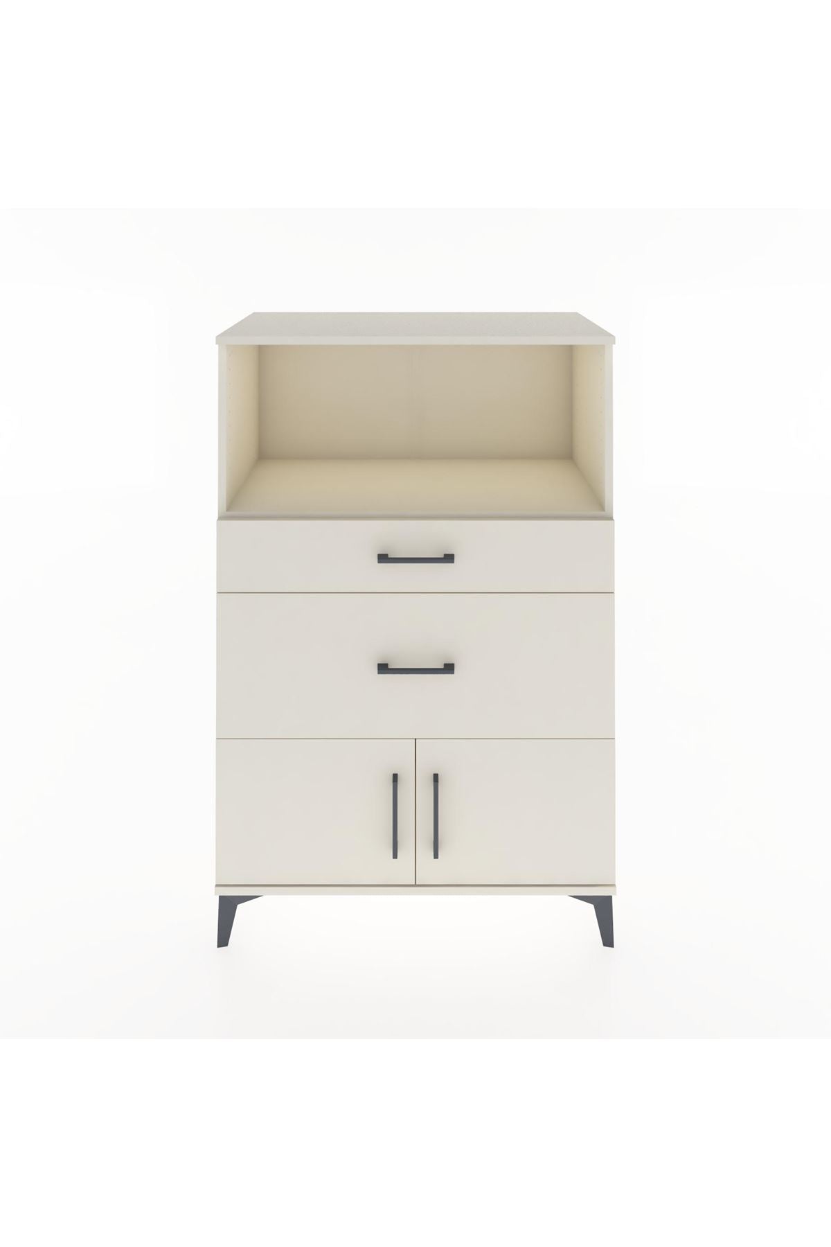 Hyperion Dolap Tek Raflı 2 Çekmeceli 2 Kapaklı 88x44x134 - S51M008V1B