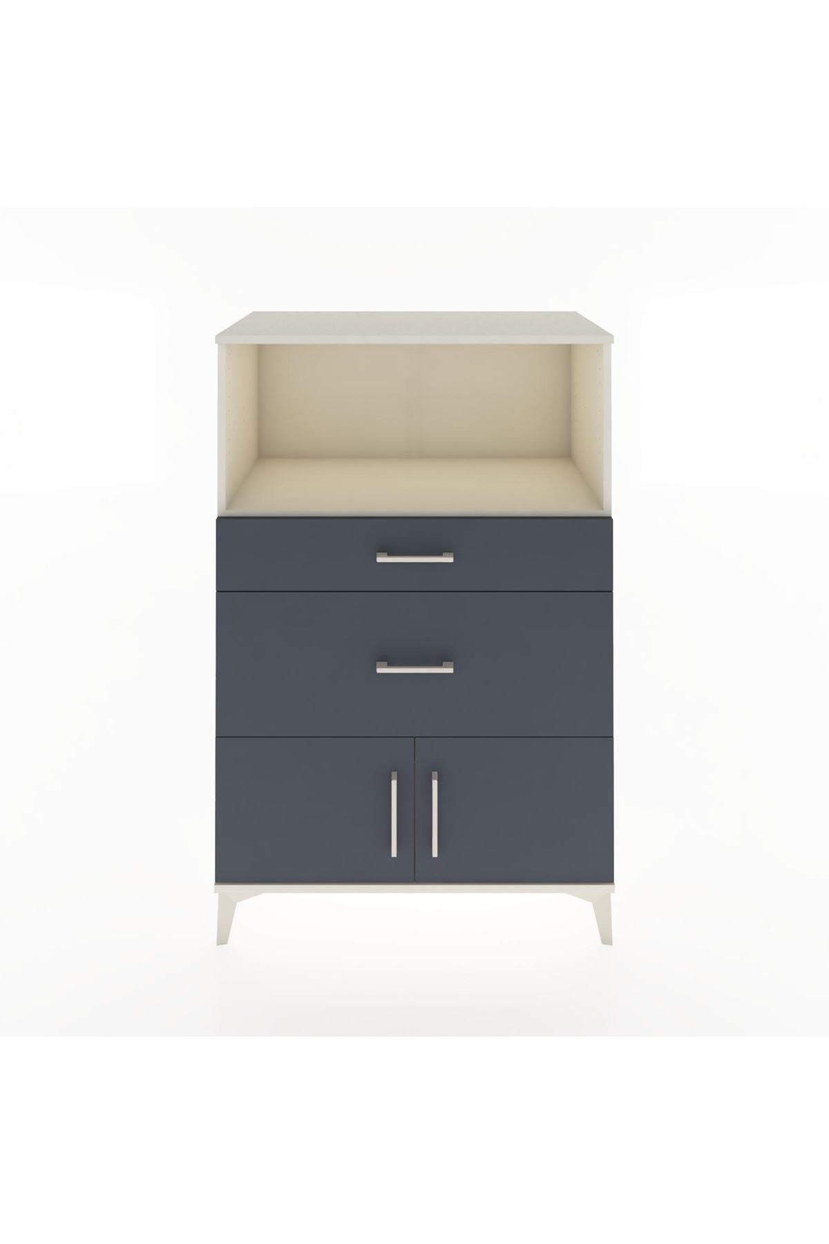 Hyperion Dolap Tek Raflı 2 Çekmeceli 2 Kapaklı 88x44x134 - S51M008V2B