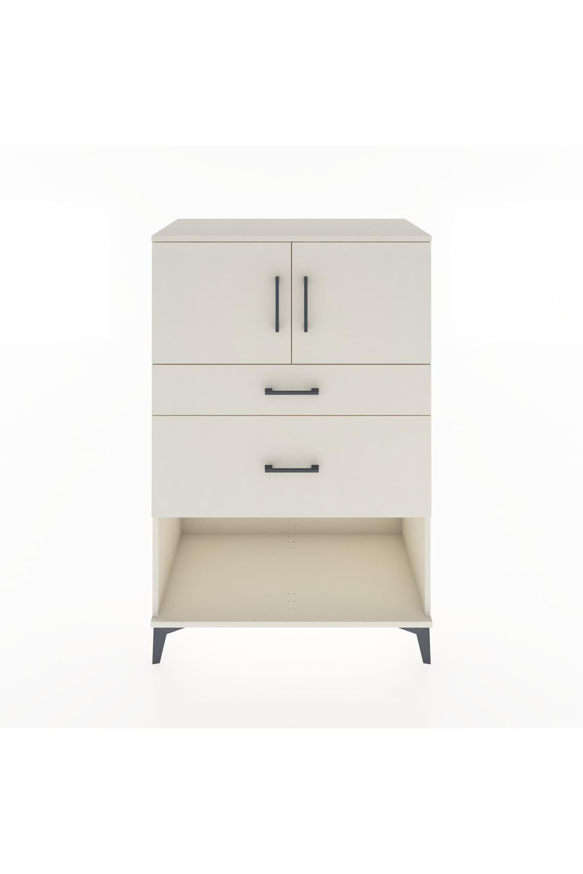Hyperion Dolap Tek Raflı 2 Çekmeceli 2 Kapaklı 88x44x134 - S51M009V1B
