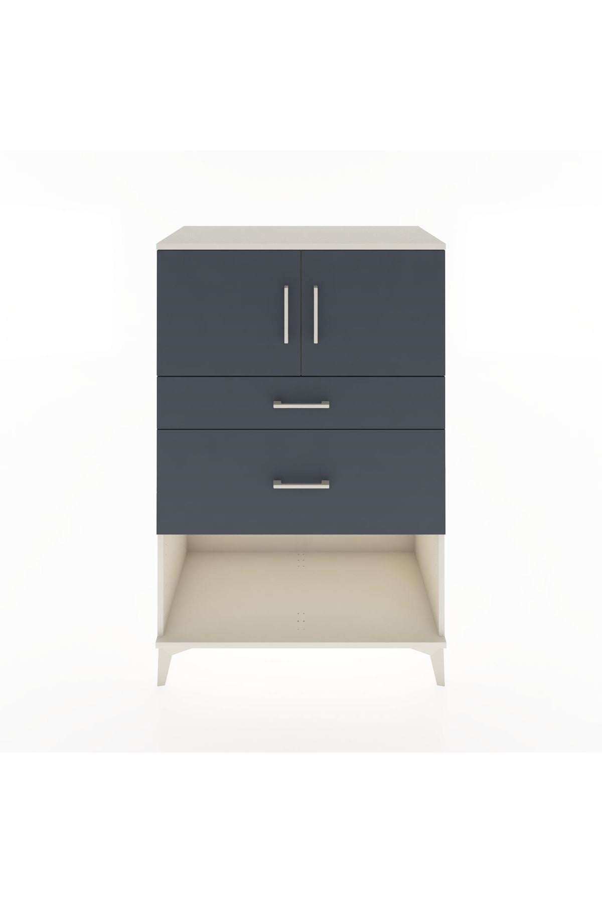 Hyperion Dolap Tek Raflı 2 Çekmeceli 2 Kapaklı 88x44x134 - S51M009V2B