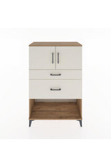 Hyperion Dolap Tek Raflı 2 Çekmeceli 2 Kapaklı 88x44x134