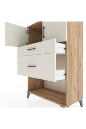 Hyperion Dolap Tek Raflı 2 Çekmeceli 2 Kapaklı 88x44x134 - S51M009V7B