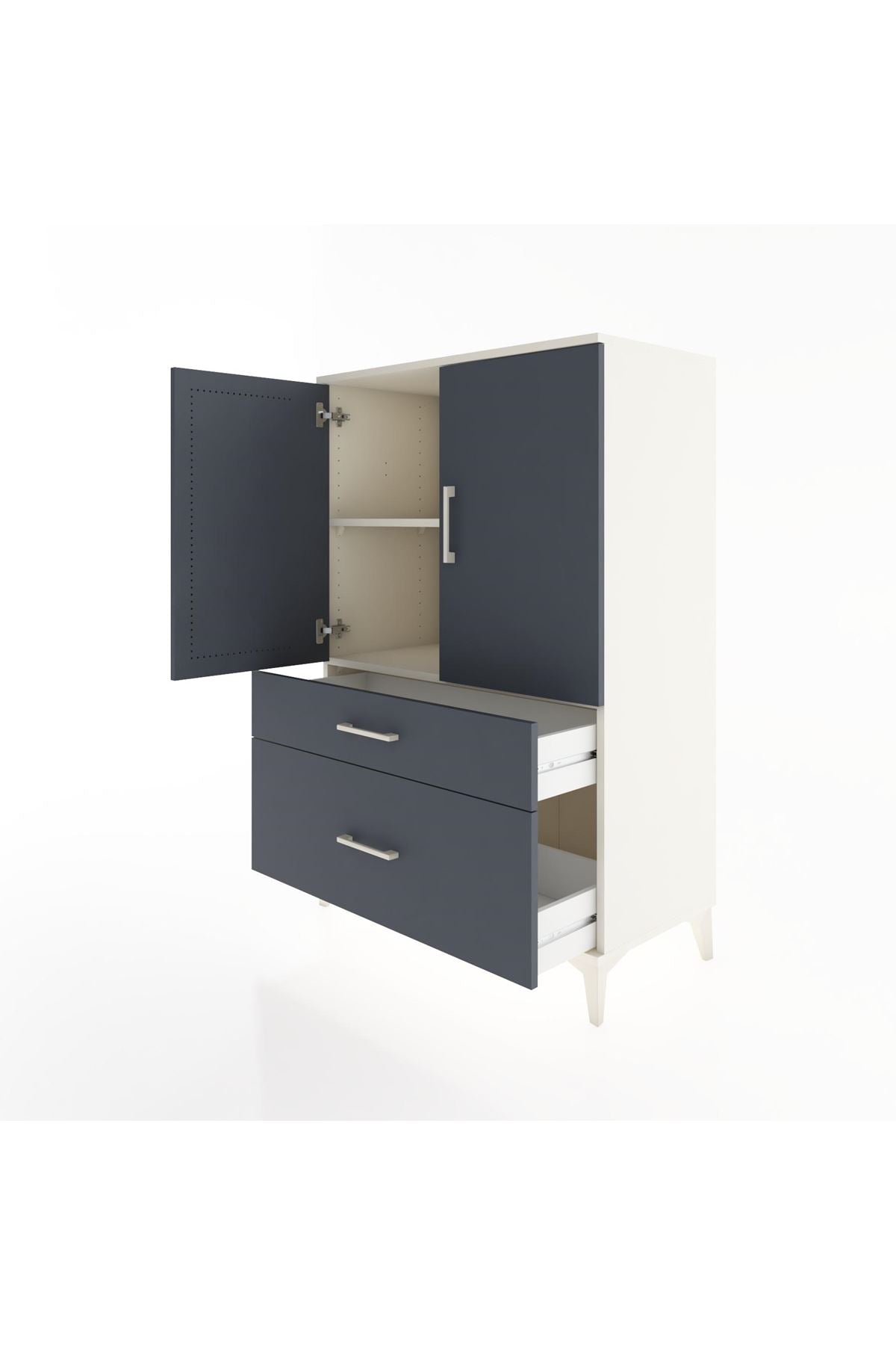 Hyperion Dolap 2 Raflı 2 Çekmeceli 2 Kapaklı 88x44x134 - S51M010V2B