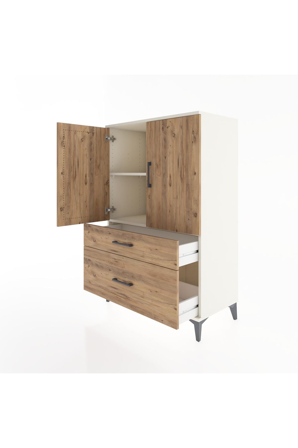 Hyperion Dolap 2 Raflı 2 Çekmeceli 2 Kapaklı 88x44x134 - S51M010V3B