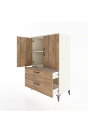 Hyperion Dolap 2 Raflı 2 Çekmeceli 2 Kapaklı 88x44x134 - S51M010V3B