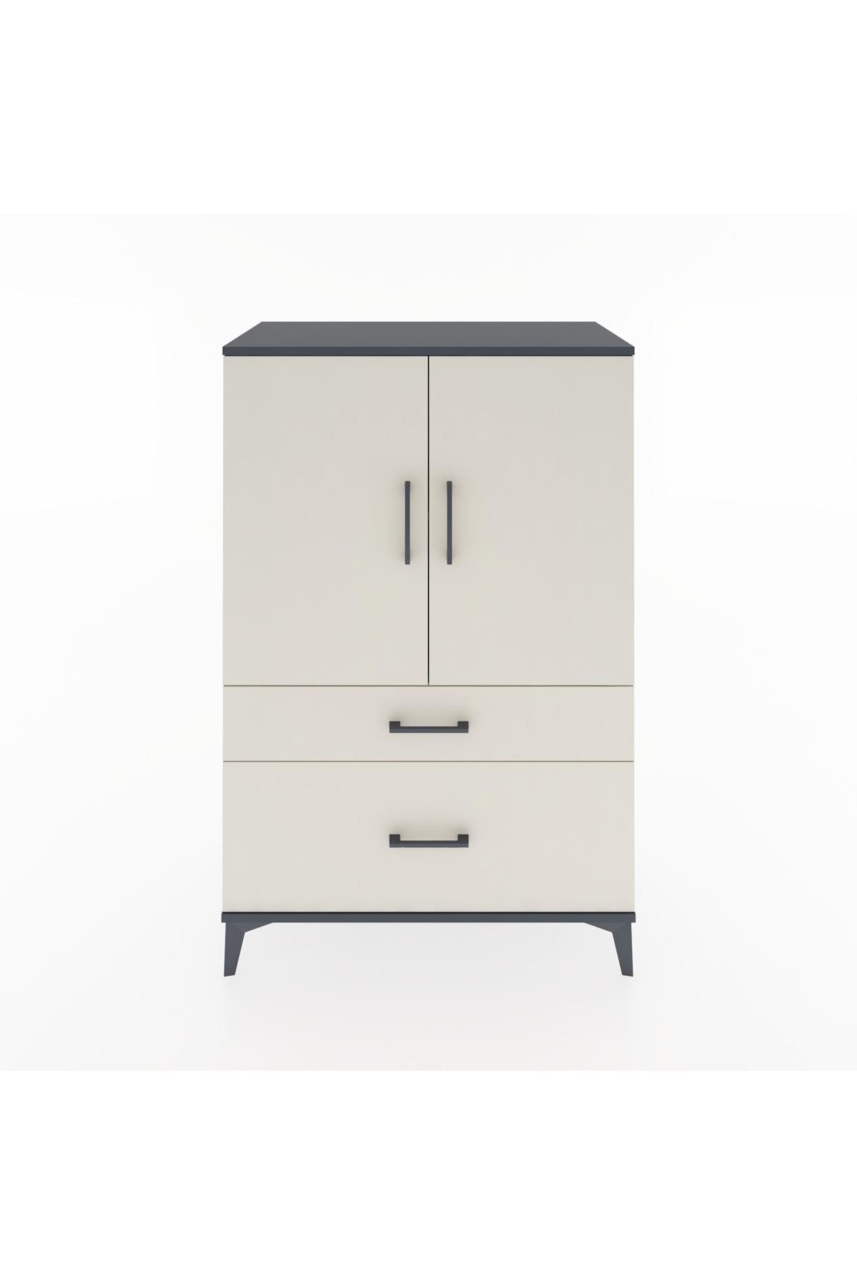 Hyperion Dolap 2 Raflı 2 Çekmeceli 2 Kapaklı 88x44x134 - S51M010V4B