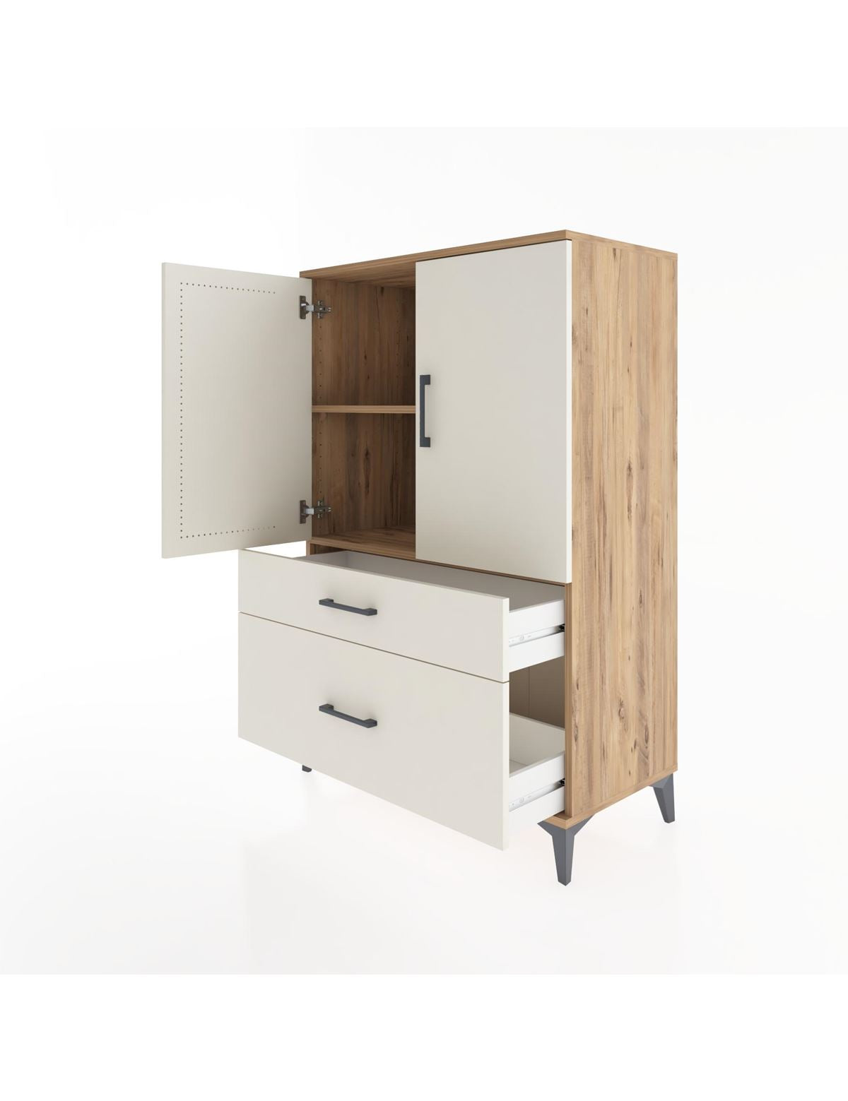 Hyperion Dolap 2 Raflı 2 Çekmeceli 2 Kapaklı 88x44x134 - S51M010V7B