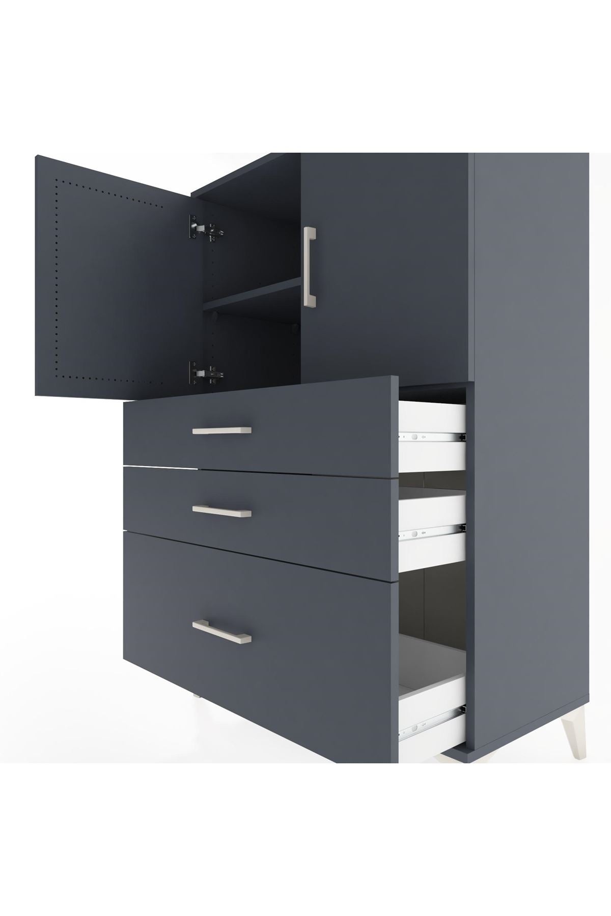 Hyperion Dolap 2 Raflı 3 Çekmeceli 2 Kapaklı 88x44x134 - S51M011V5B