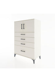 Hyperion Dolap Tek Raflı 4 Çekmeceli 2 Kapaklı 88x44x134 - S51M012V1B