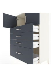 Hyperion Dolap Tek Raflı 4 Çekmeceli 2 Kapaklı 88x44x134 - S51M012V2B