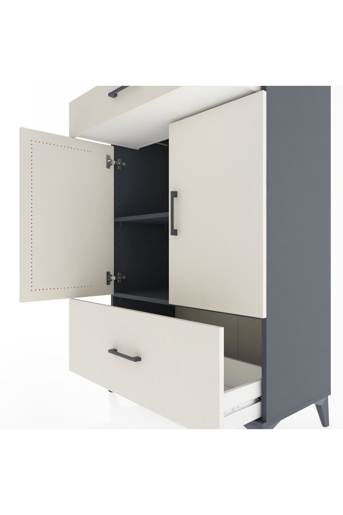 Hyperion Dolap 2 Raflı 2 Çekmeceli 2 Kapaklı 88x44x134 - S51M013V4B
