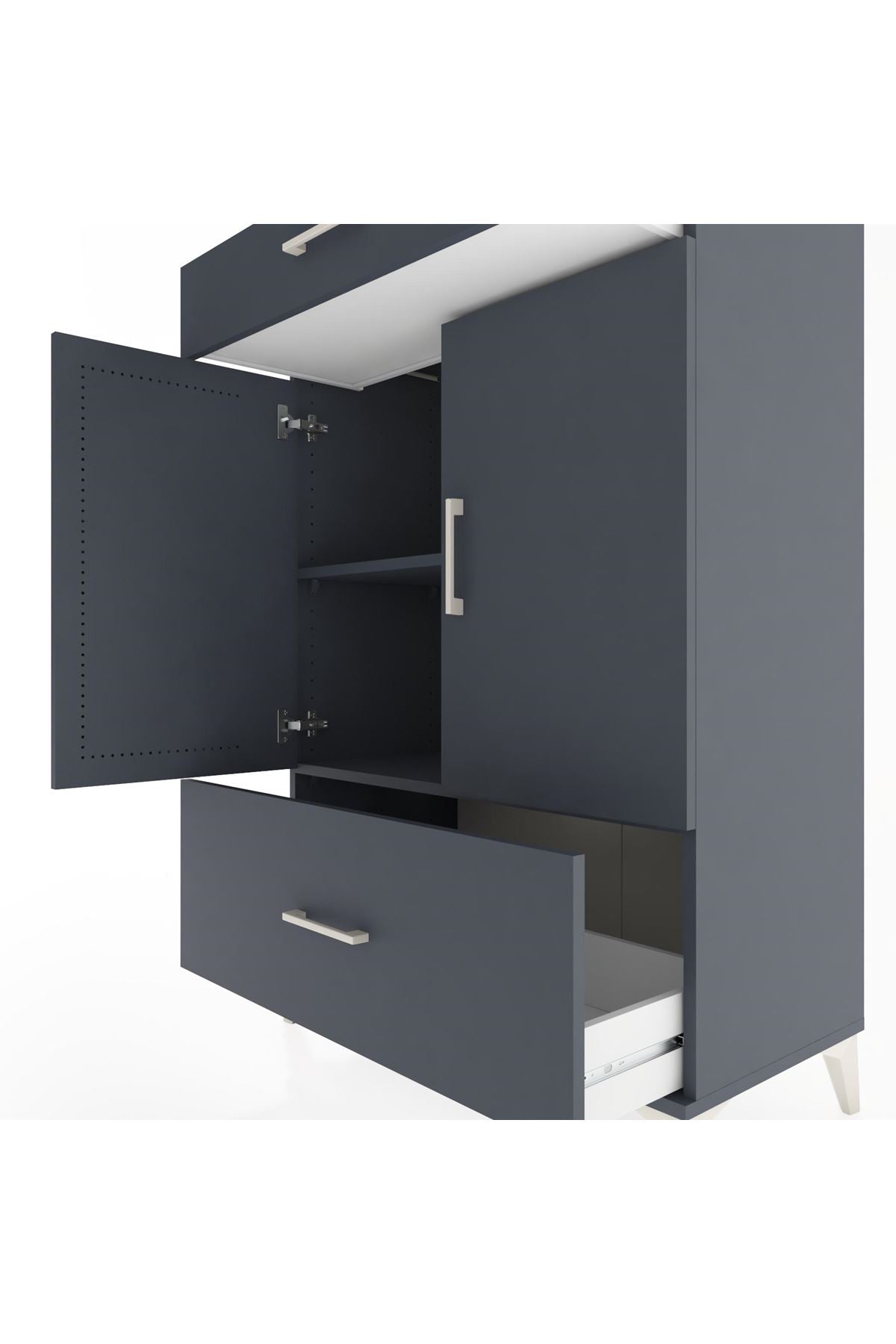 Hyperion Dolap 2 Raflı 2 Çekmeceli 2 Kapaklı 88x44x134 - S51M013V5B