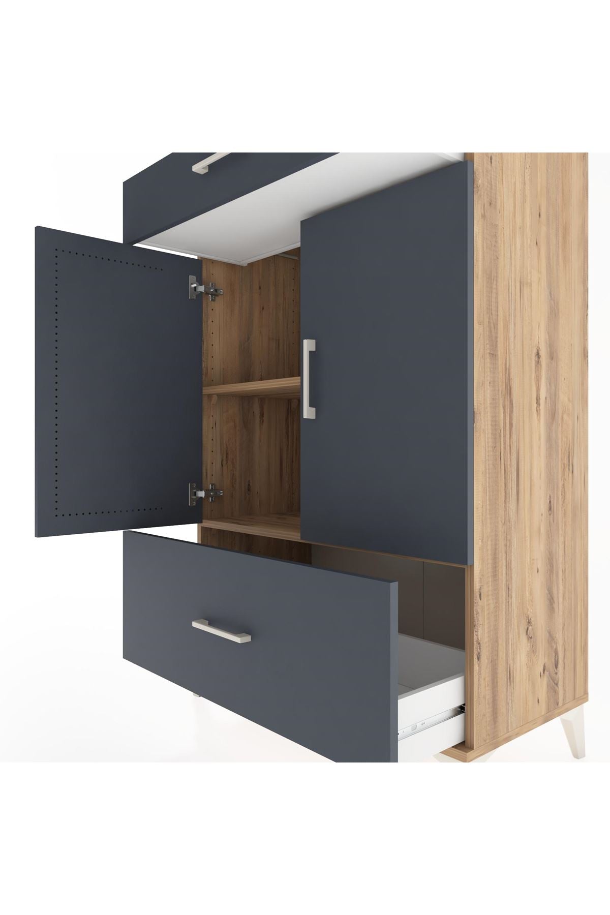 Hyperion Dolap 2 Raflı 2 Çekmeceli 2 Kapaklı 88x44x134 - S51M013V8B