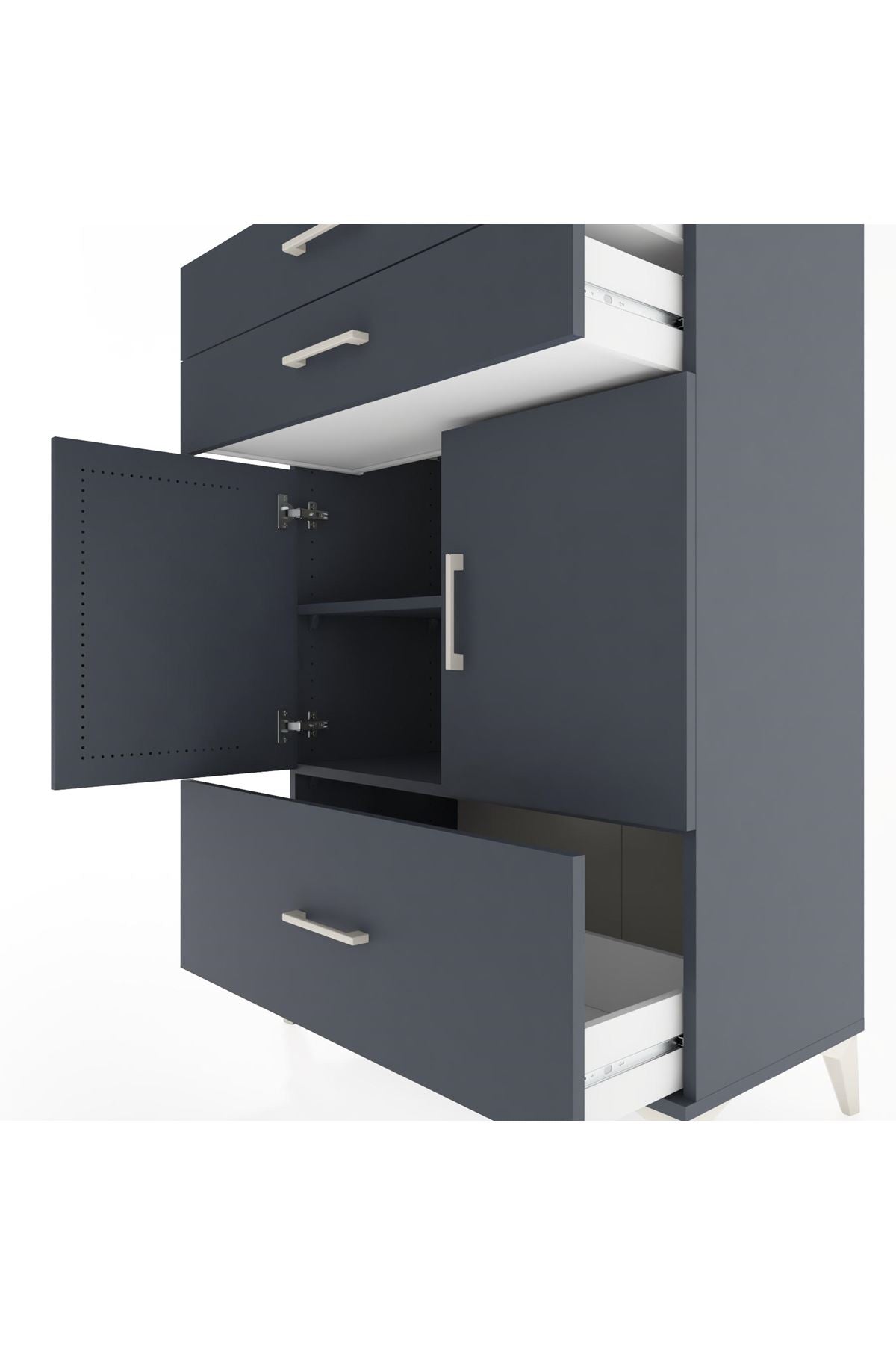 Hyperion Dolap 2 Raflı 3 Çekmeceli 2 Kapaklı 88x44x134 - S51M014V5B