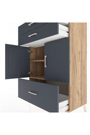 Hyperion Dolap 2 Raflı 3 Çekmeceli 2 Kapaklı 88x44x134 - S51M014V8B