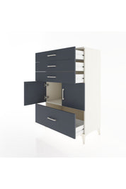 Hyperion Dolap Tek Raflı 4 Çekmeceli 2 Kapaklı 88x44x134 - S51M015V2B