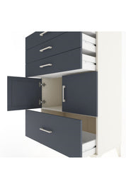 Hyperion Dolap Tek Raflı 4 Çekmeceli 2 Kapaklı 88x44x134 - S51M015V2B