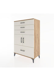 Hyperion Dolap Tek Raflı 4 Çekmeceli 2 Kapaklı 88x44x134 - S51M015V7B