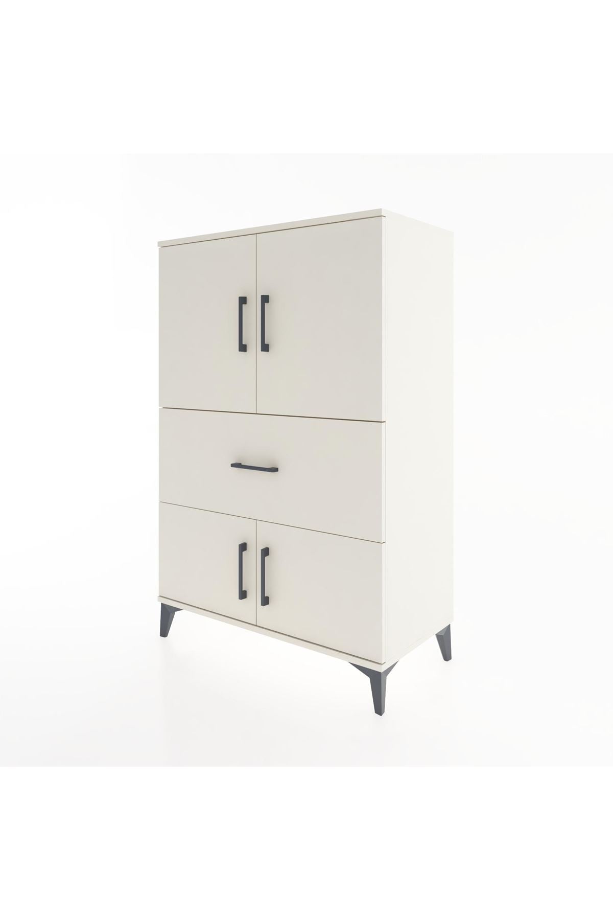 Hyperion Dolap 2 Raflı Tek Çekmeceli 4 Kapaklı 88x44x134 - S51M016V1B