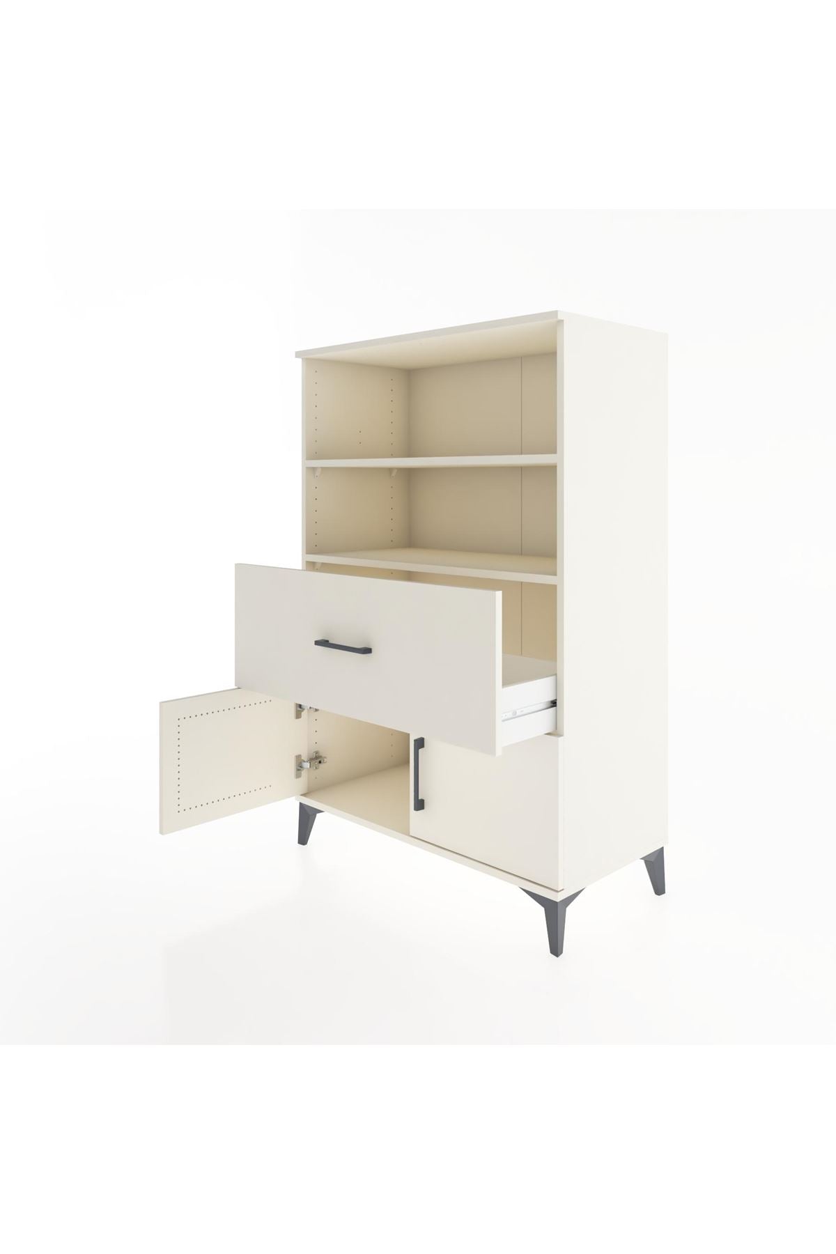 Hyperion Dolap 2 Raflı Tek Çekmeceli 2 Kapaklı 88x44x134 - S51M017V1B