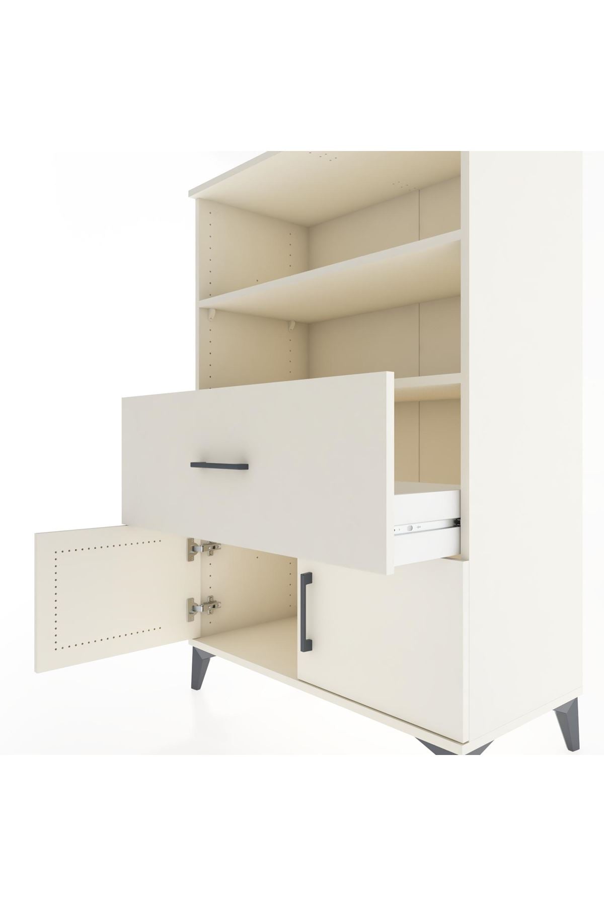 Hyperion Dolap 2 Raflı Tek Çekmeceli 2 Kapaklı 88x44x134 - S51M017V1B