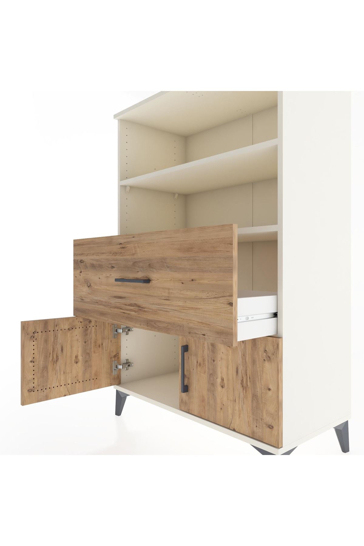 Hyperion Dolap 2 Raflı Tek Çekmeceli 2 Kapaklı 88x44x134 - S51M017V3B