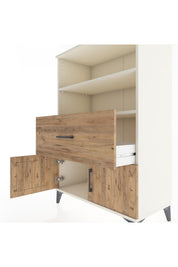 Hyperion Dolap 2 Raflı Tek Çekmeceli 2 Kapaklı 88x44x134 - S51M017V3B