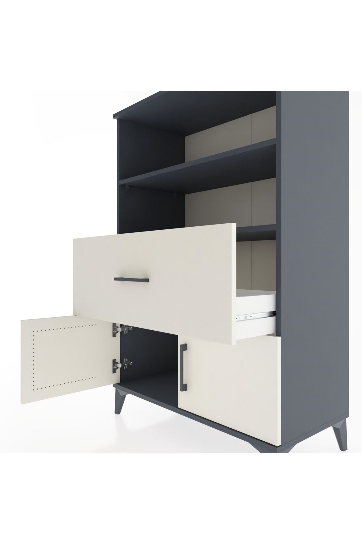 Hyperion Dolap 2 Raflı Tek Çekmeceli 2 Kapaklı 88x44x134 - S51M017V4B