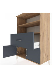 Hyperion Dolap 2 Raflı Tek Çekmeceli 2 Kapaklı 88x44x134 - S51M017V8B