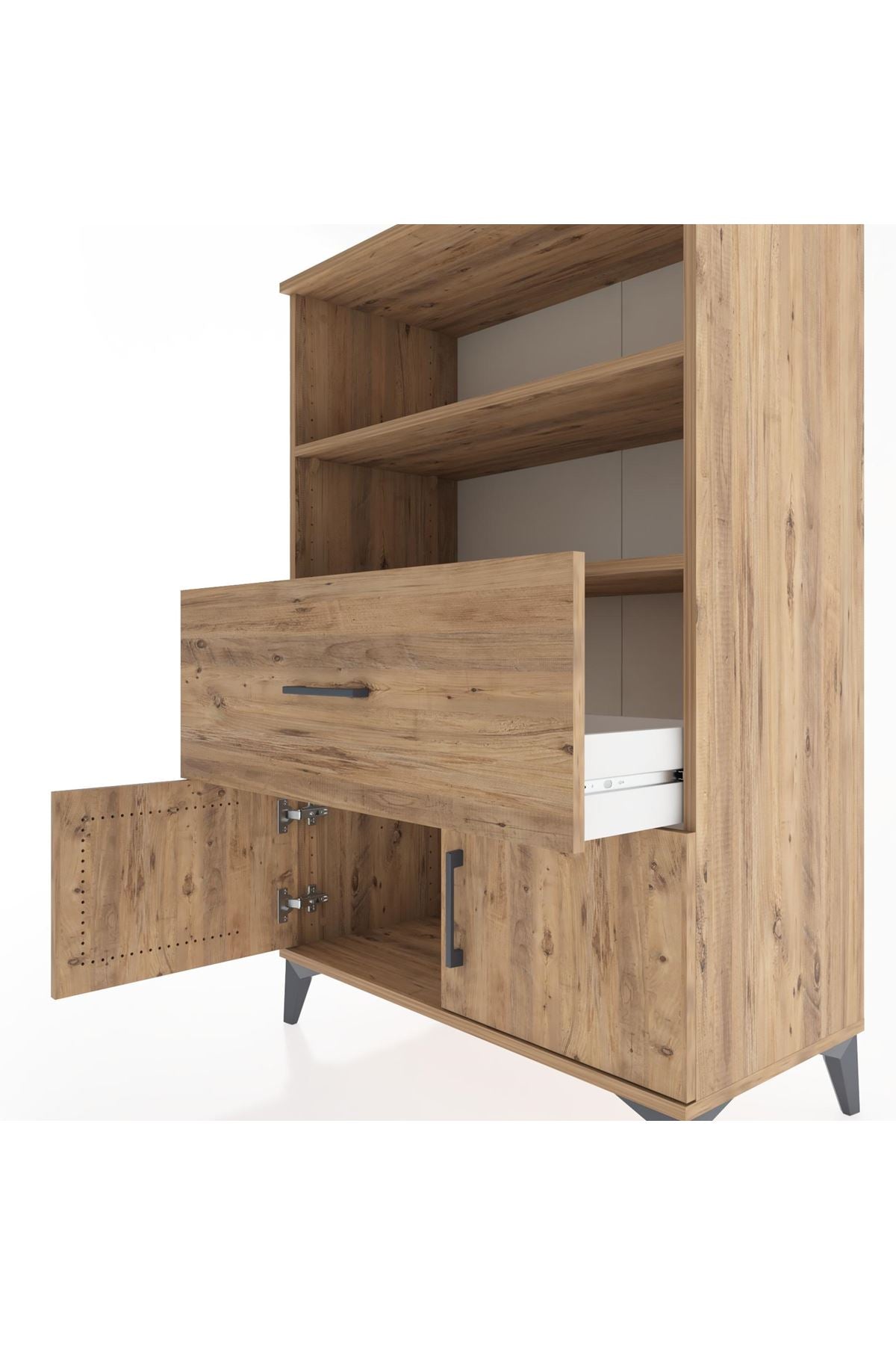 Hyperion Dolap 2 Raflı Tek Çekmeceli 2 Kapaklı 88x44x134 - S51M017V9B