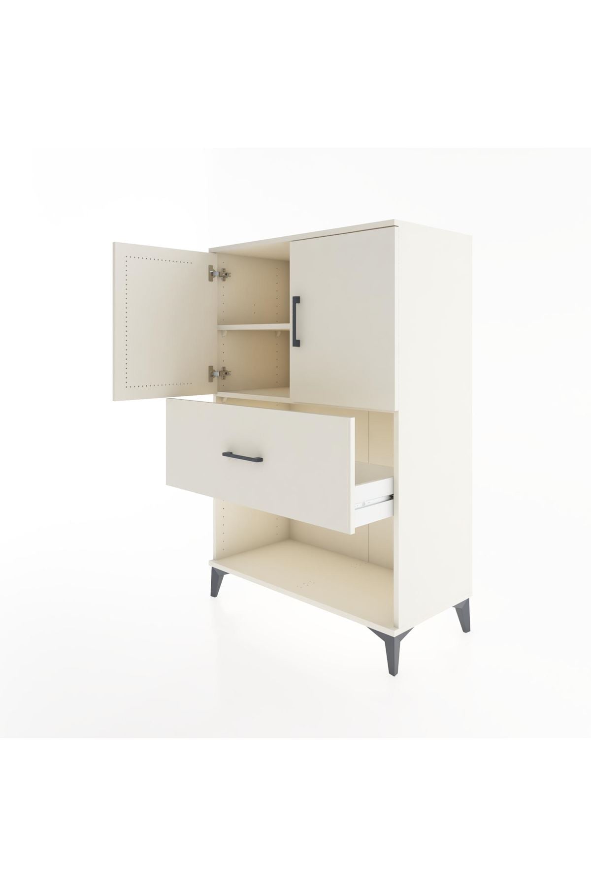 Hyperion Dolap 2 Raflı Tek Çekmeceli 2 Kapaklı 88x44x134 - S51M018V1B