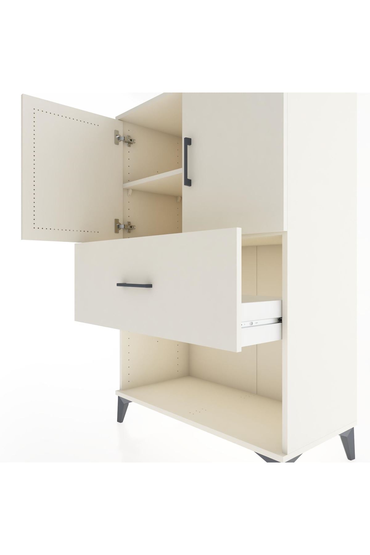 Hyperion Dolap 2 Raflı Tek Çekmeceli 2 Kapaklı 88x44x134 - S51M018V1B