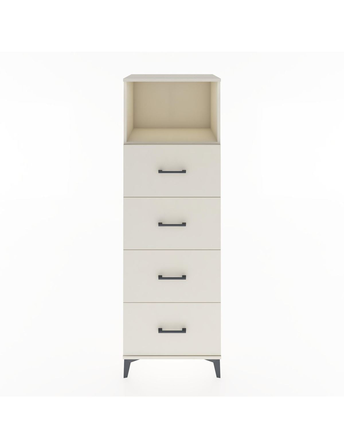 Hyperion Dolap Tek Raflı 4 Çekmeceli 60x44x182 - S56M052V1B