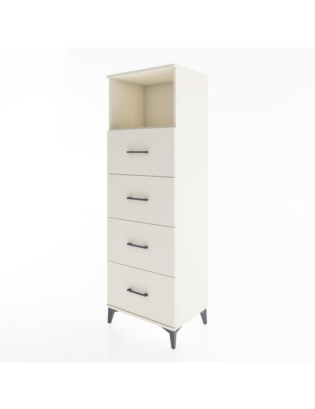 Hyperion Dolap Tek Raflı 4 Çekmeceli 60x44x182 - S56M052V1B