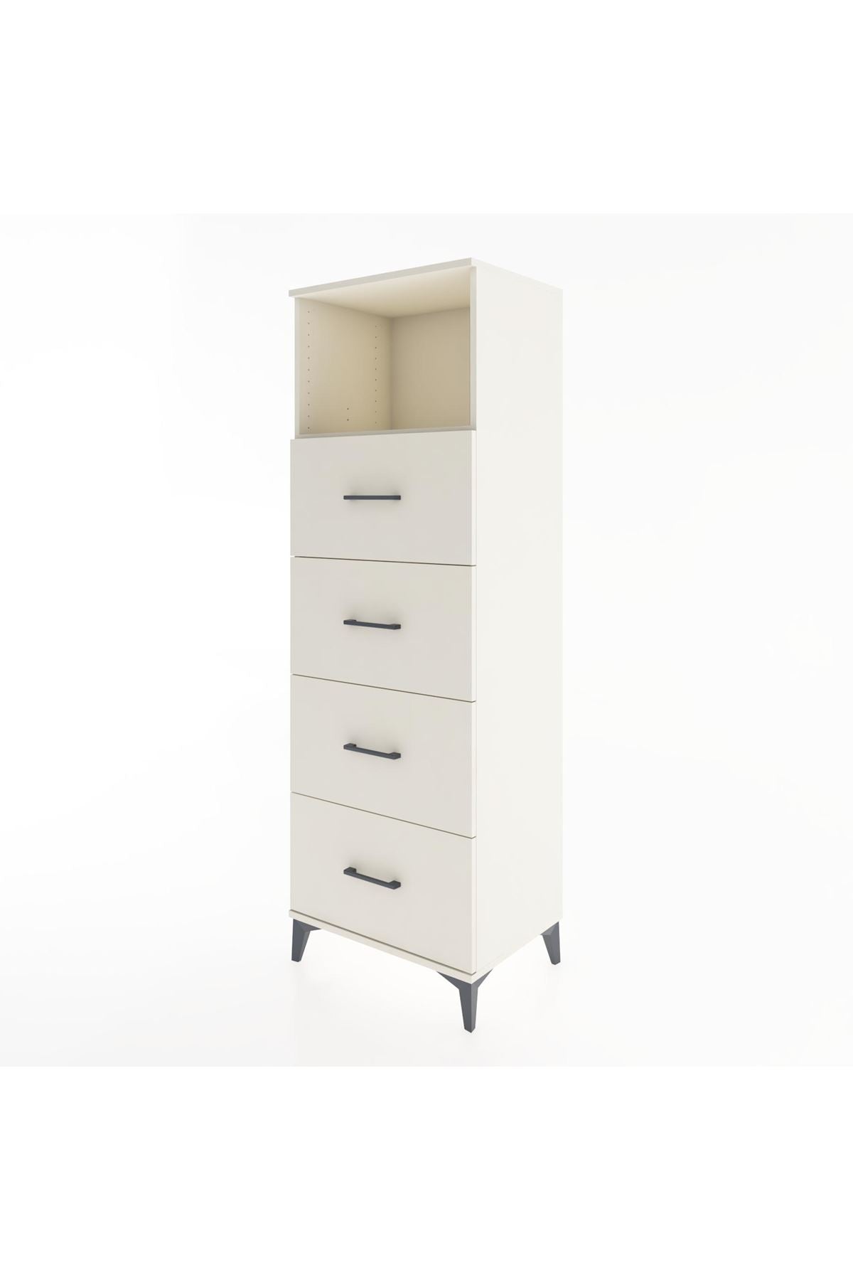 Hyperion Dolap Tek Raflı 4 Çekmeceli 60x44x182 - S56M052V1B