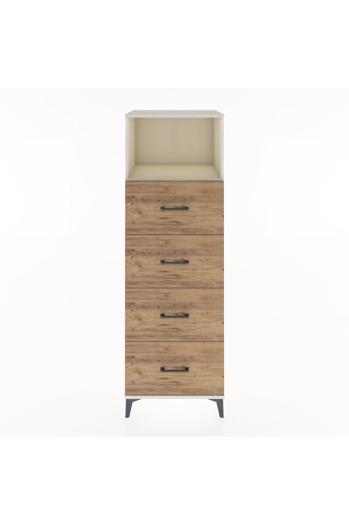 Hyperion Dolap Tek Raflı 4 Çekmeceli 60x44x182 - S56M052V3B