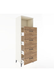 Hyperion Dolap Tek Raflı 4 Çekmeceli 60x44x182 - S56M052V3B