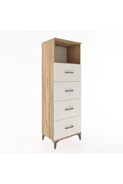 Hyperion Dolap Tek Raflı 4 Çekmeceli 60x44x182 - S56M052V7B
