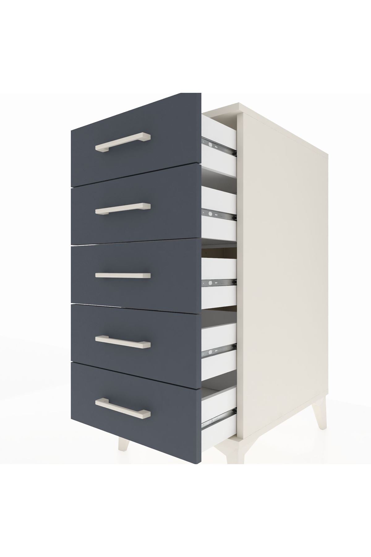 Kronos Komodin 5 Çekmeceli 44x59x96 - S75M001V2C