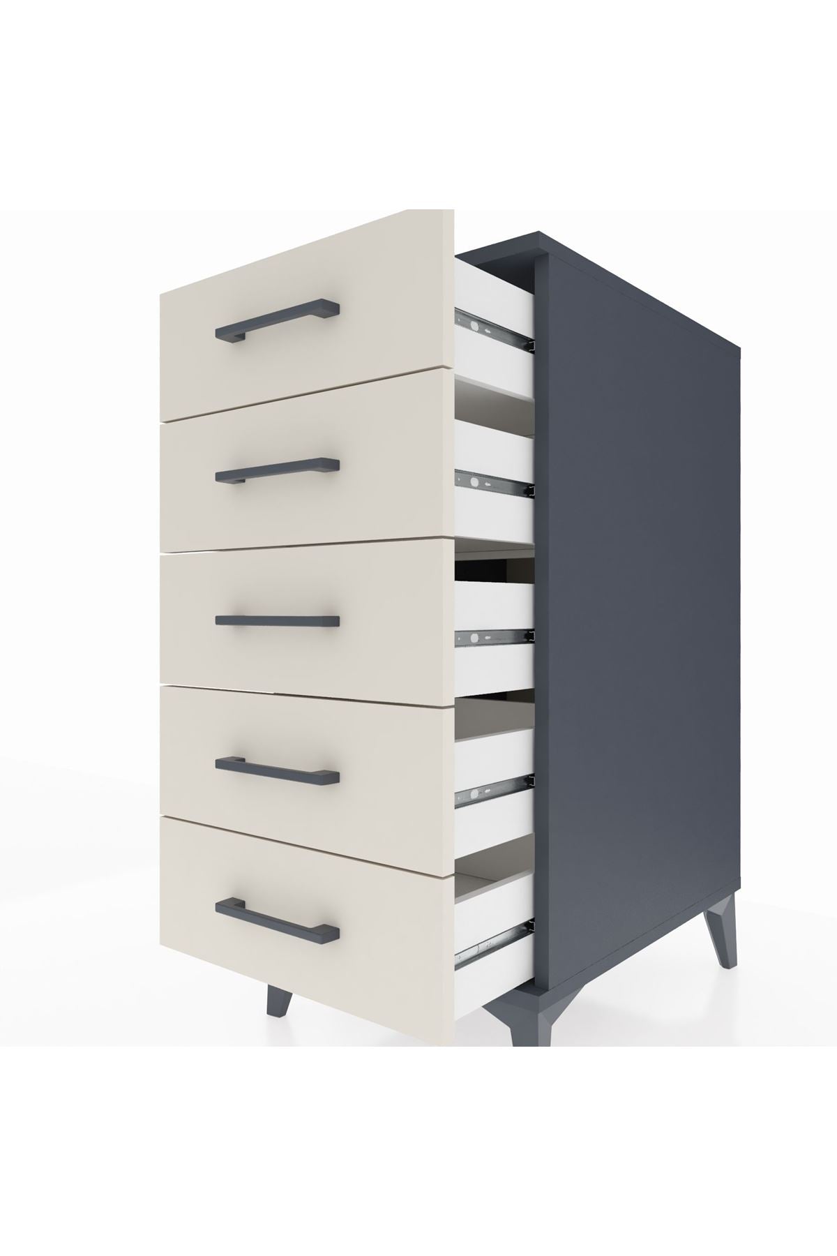 Kronos Komodin 5 Çekmeceli 44x59x96 - S75M001V4C
