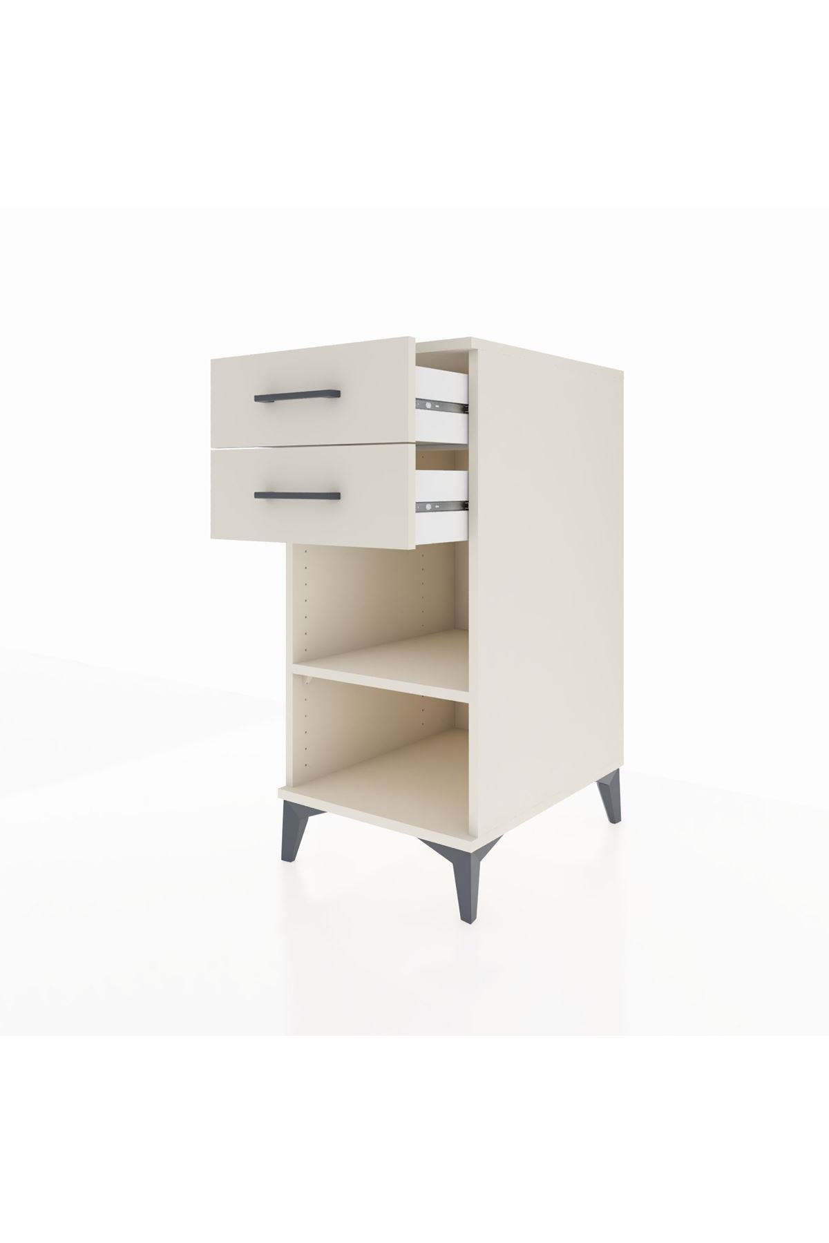 Kronos Komodin Tek Raflı 2 Çekmeceli 44x59x96 - S75M003V1C