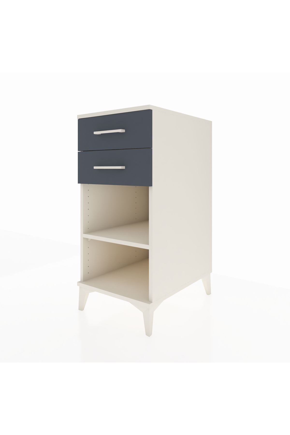 Kronos Komodin Tek Raflı 2 Çekmeceli 44x59x96 - S75M003V2C
