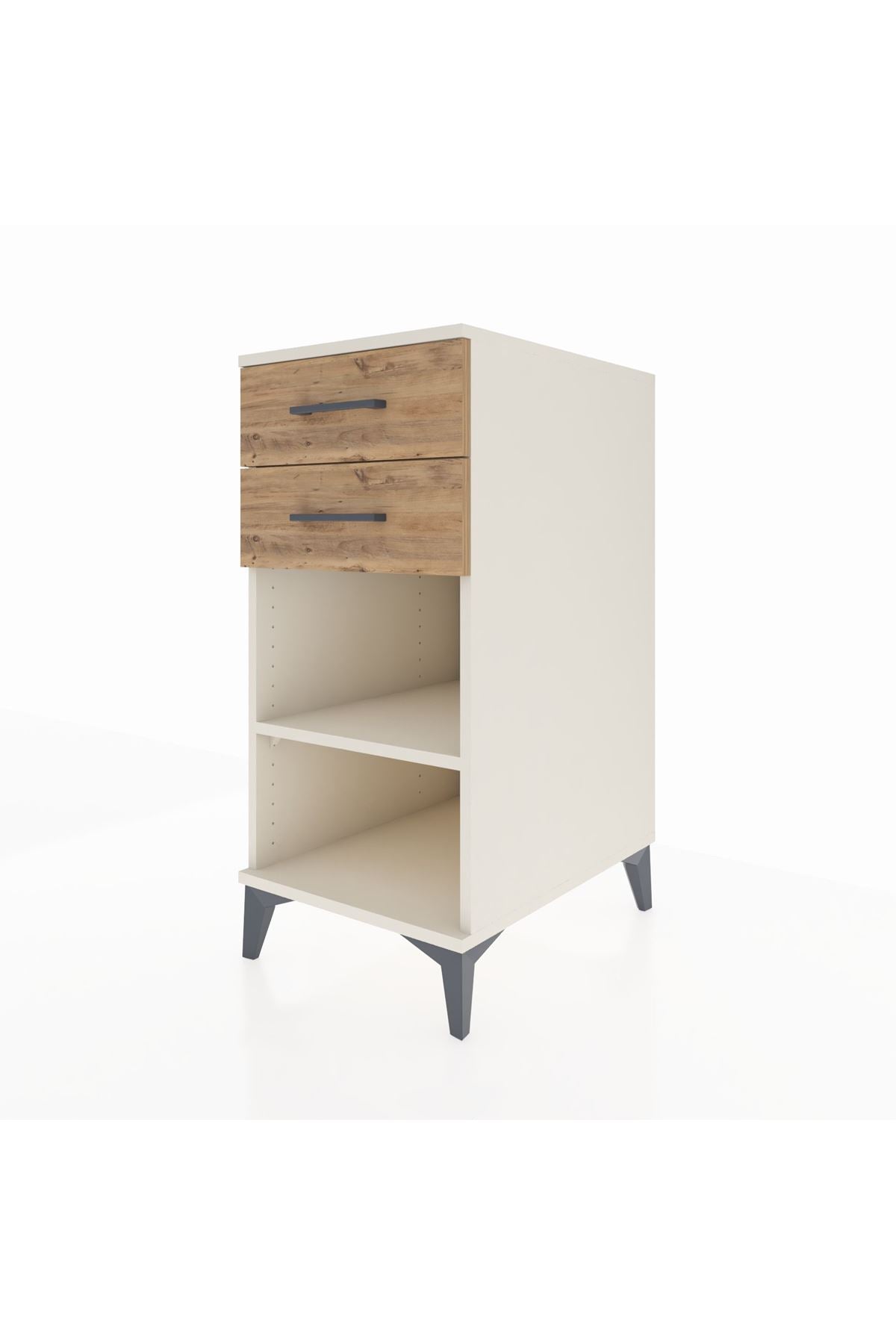 Kronos Komodin Tek Raflı 2 Çekmeceli 44x59x96 - S75M003V3C
