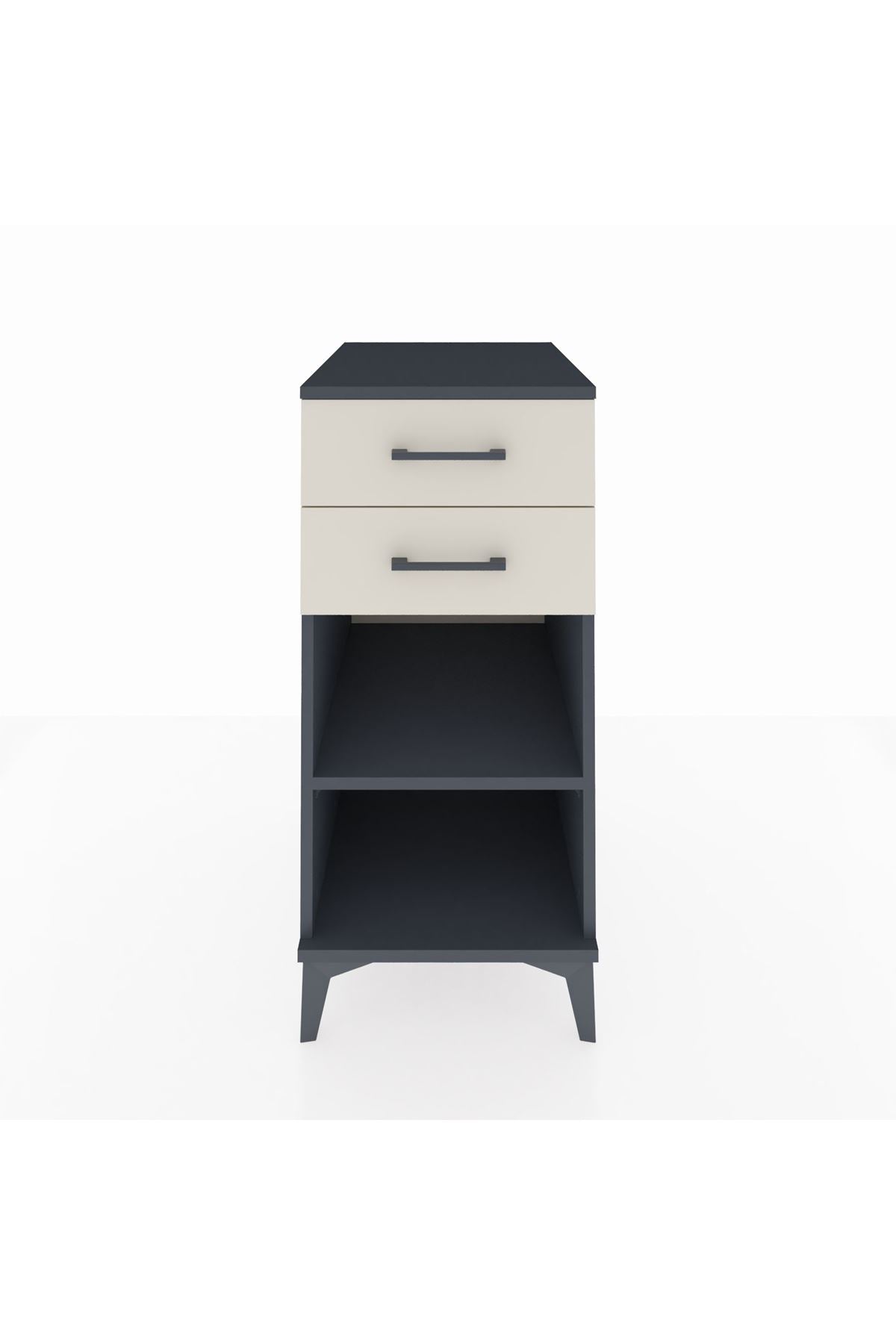 Kronos Komodin Tek Raflı 2 Çekmeceli 44x59x96 - S75M003V4C