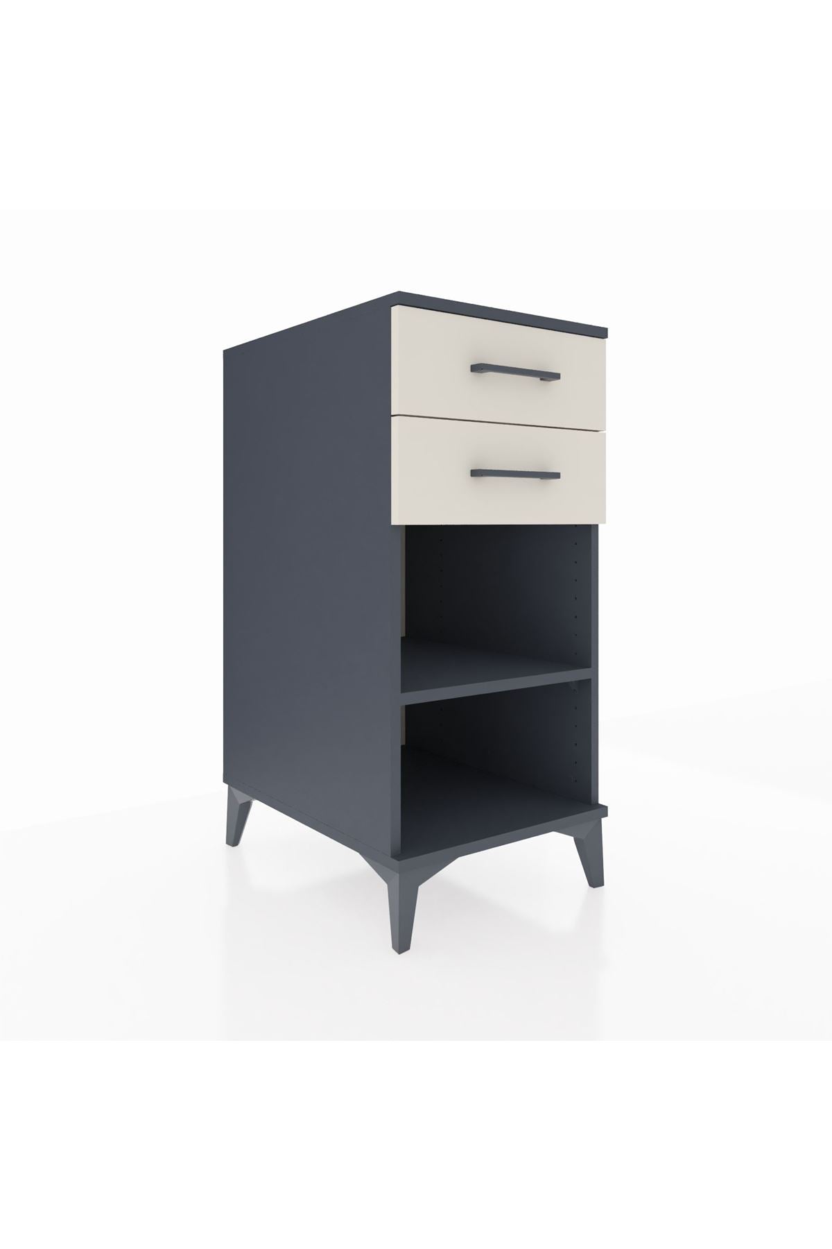 Kronos Komodin Tek Raflı 2 Çekmeceli 44x59x96 - S75M003V4C
