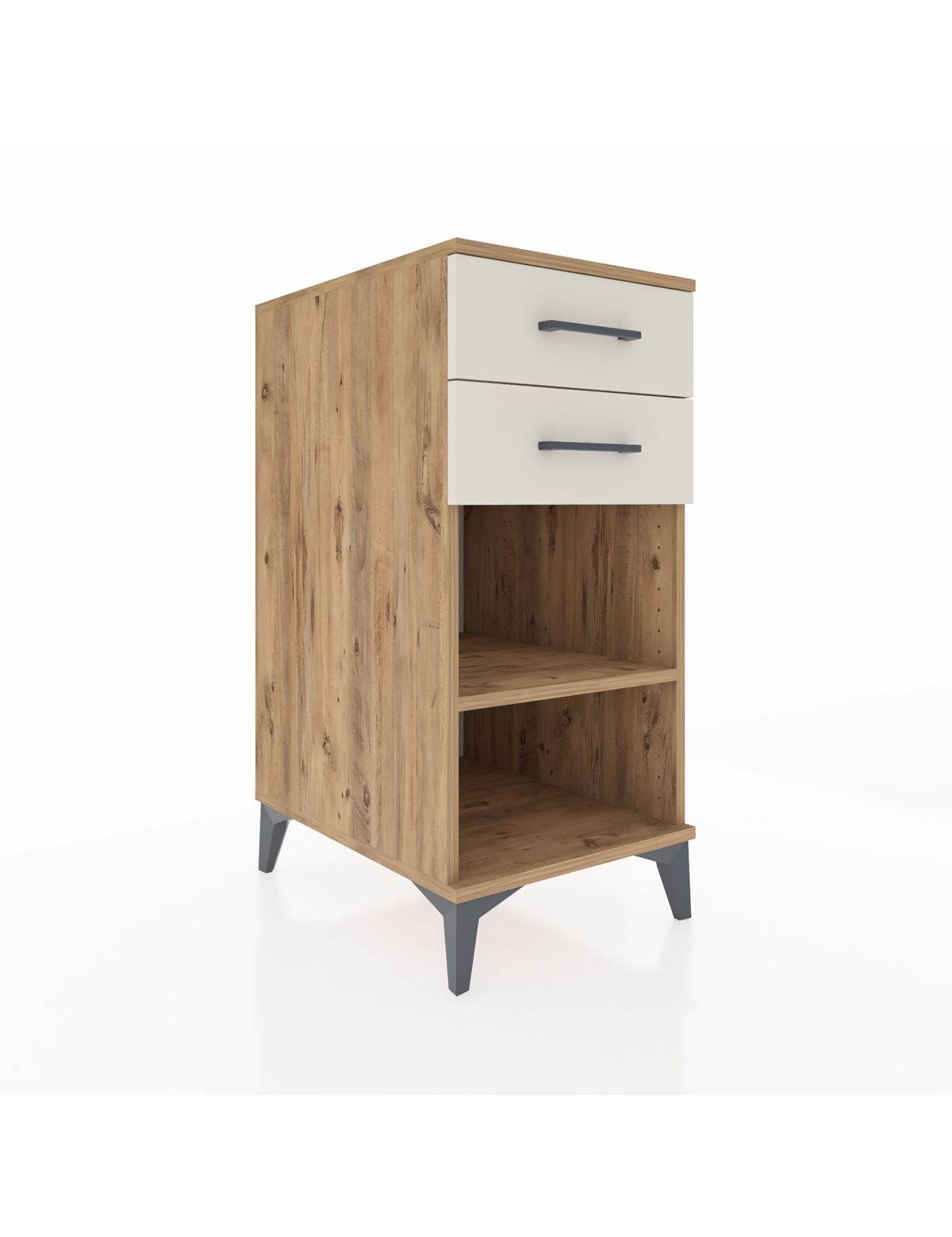 Kronos Komodin Tek Raflı 2 Çekmeceli 44x59x96 - S75M003V7C