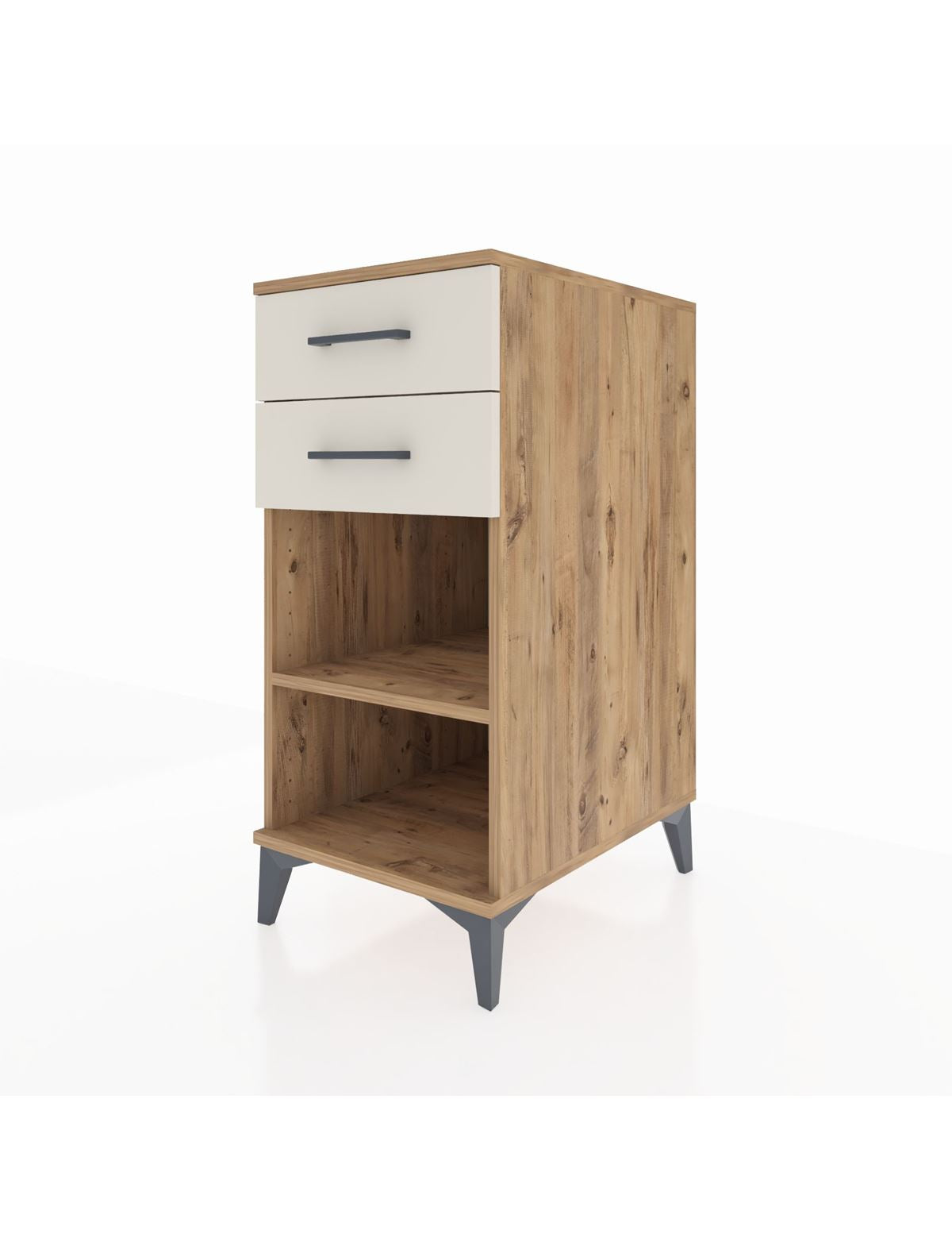 Kronos Komodin Tek Raflı 2 Çekmeceli 44x59x96 - S75M003V7C