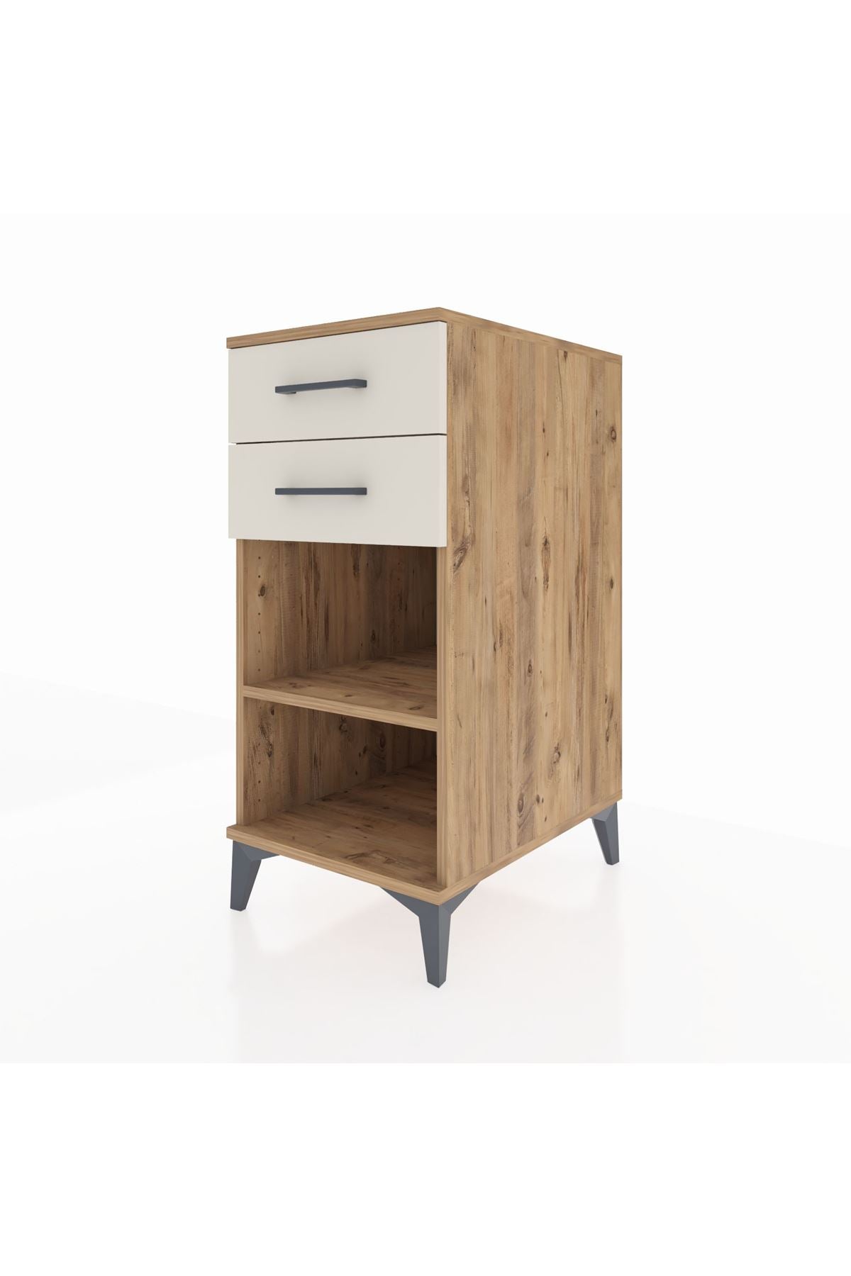 Kronos Komodin Tek Raflı 2 Çekmeceli 44x59x96 - S75M003V7C