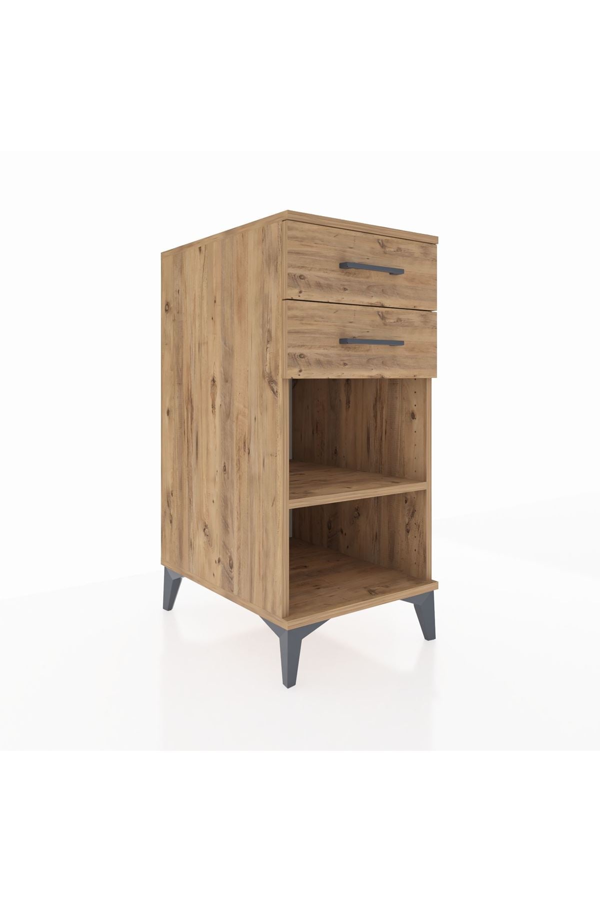 Kronos Komodin Tek Raflı 2 Çekmeceli 44x59x96 - S75M003V9C